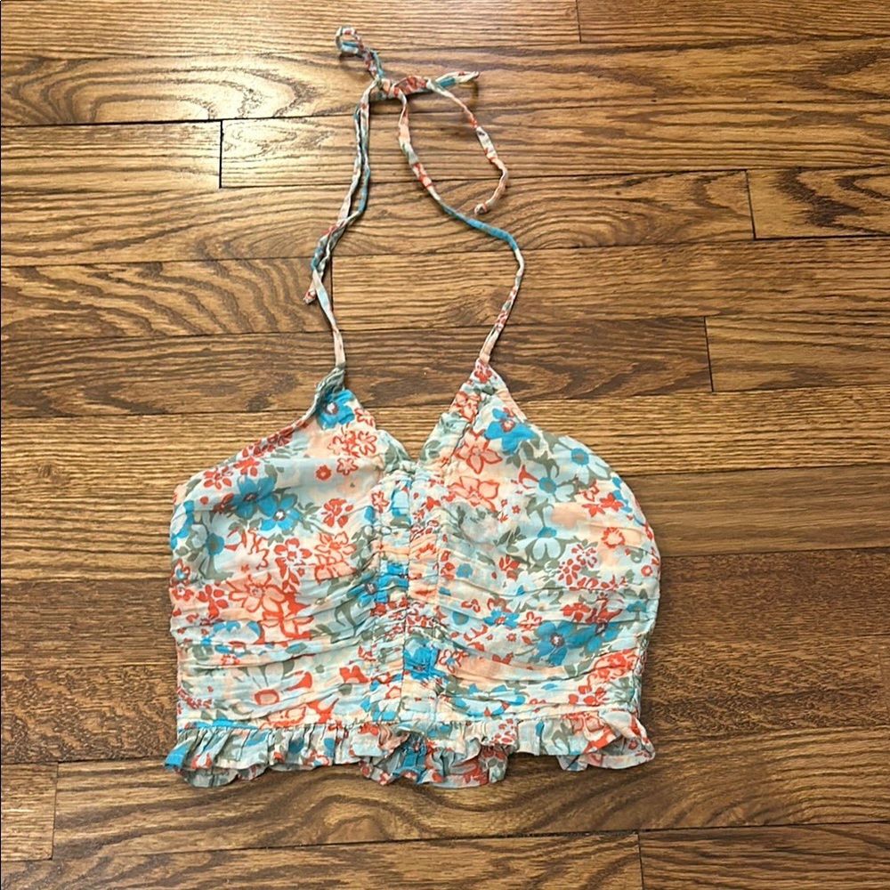 American Eagle Floral Halter Top